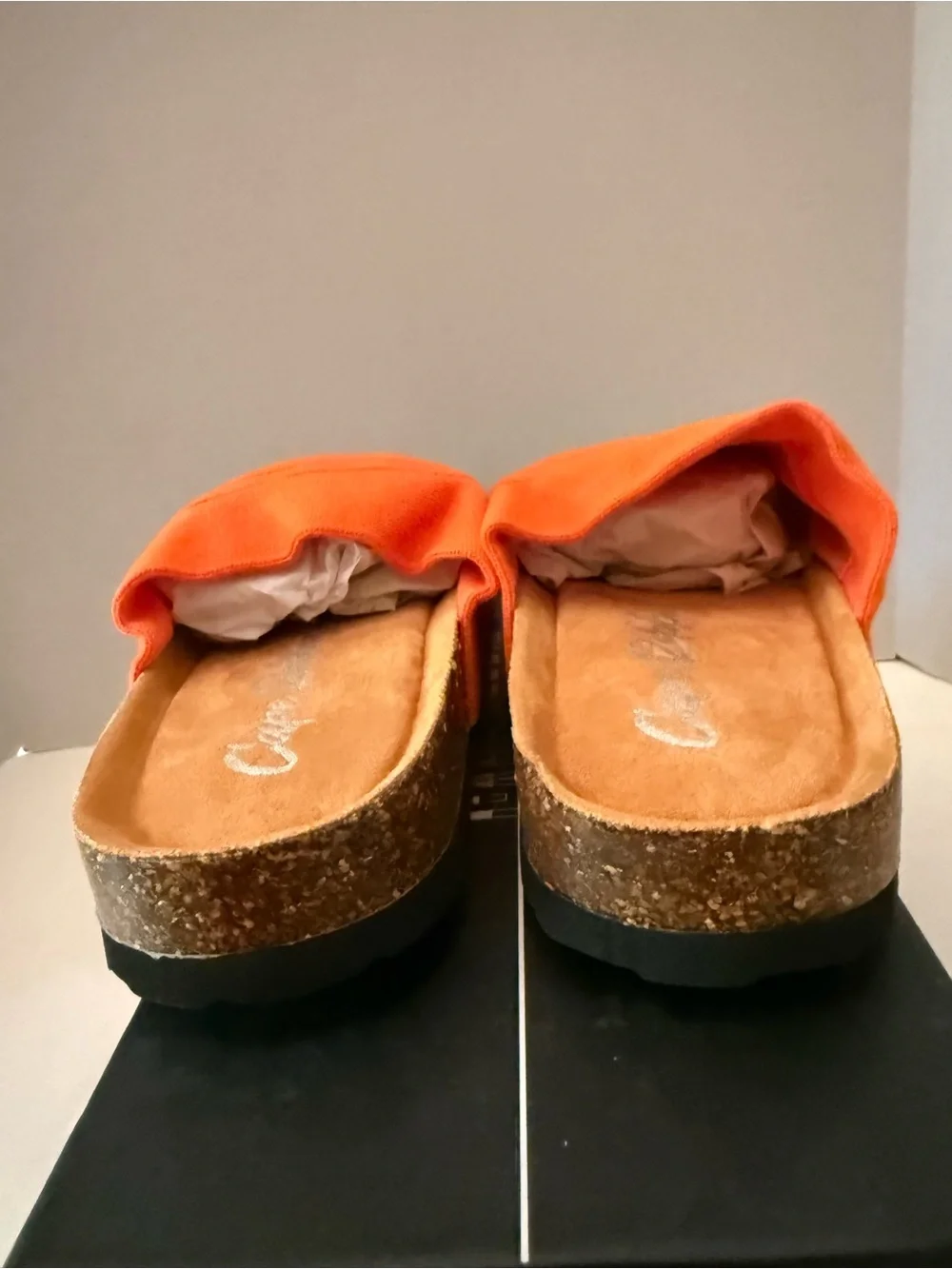 Cape Robbin Orange Slide Sandals Women’s 7.5 New